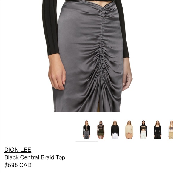 Dion Lee Black Central Braid Top - Picture 5 of 8